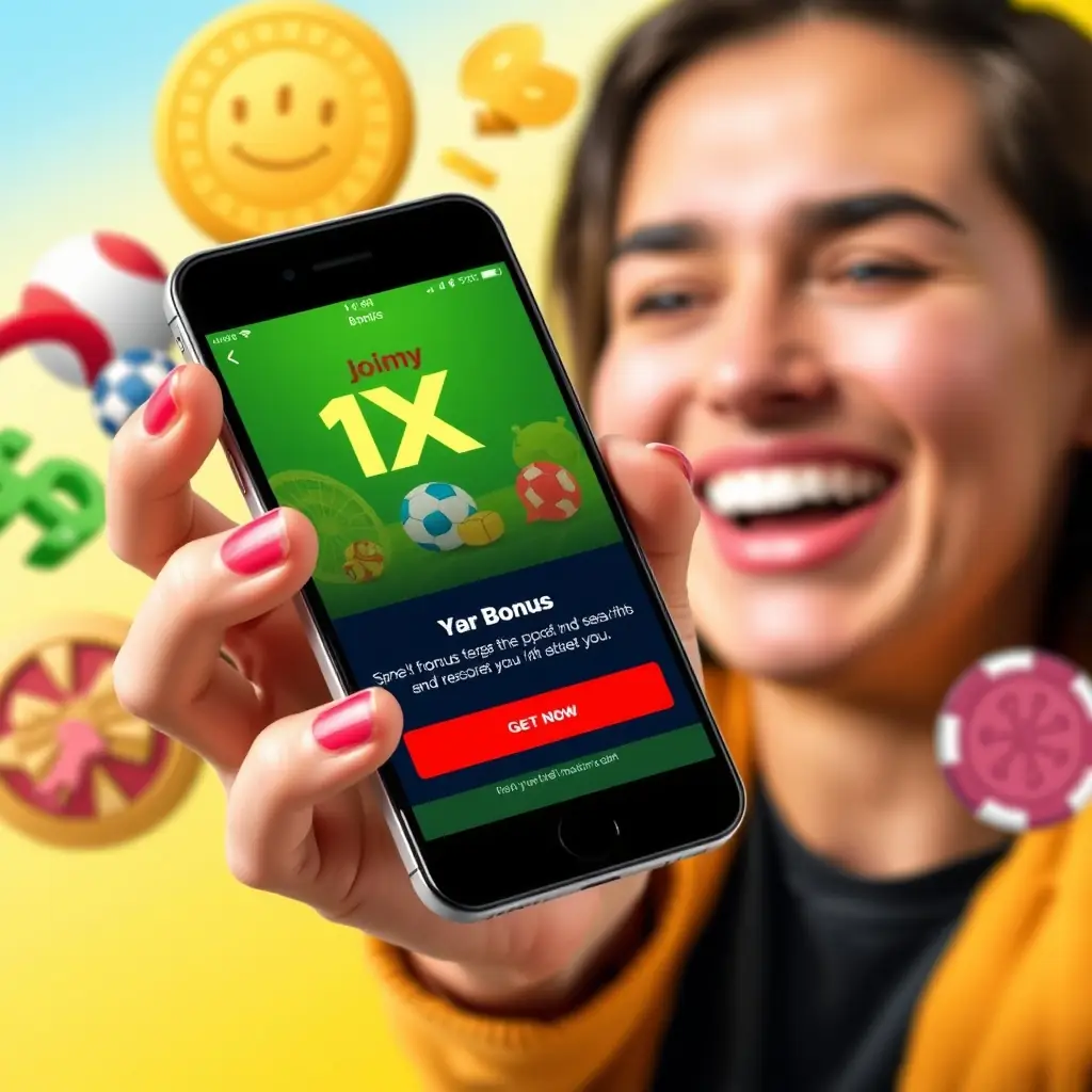 Isang babae ang masayang nagdiriwang ng kanyang mga panalo at kinita sa Melbet app.